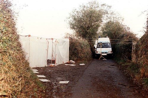 Police prescence at the crime scene