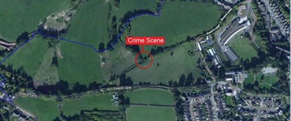 Aerial view of Exwick where she was found